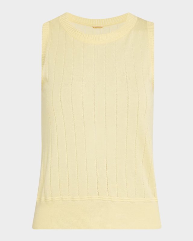 Pointelle Silk Shell